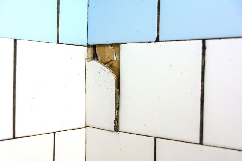 Damaged Grout Before Replacement